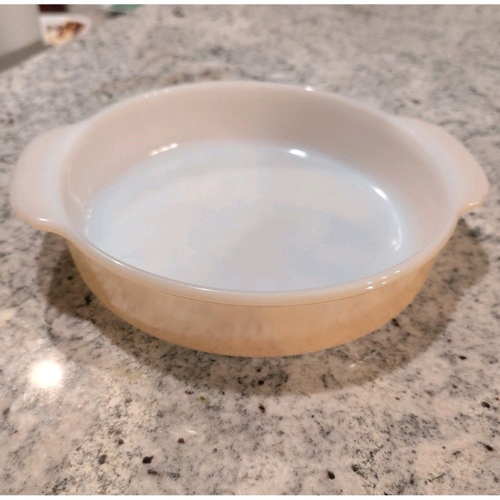 Vintage Fire King #450 Peach Luster 8 Inch Baking Dish Great Condition